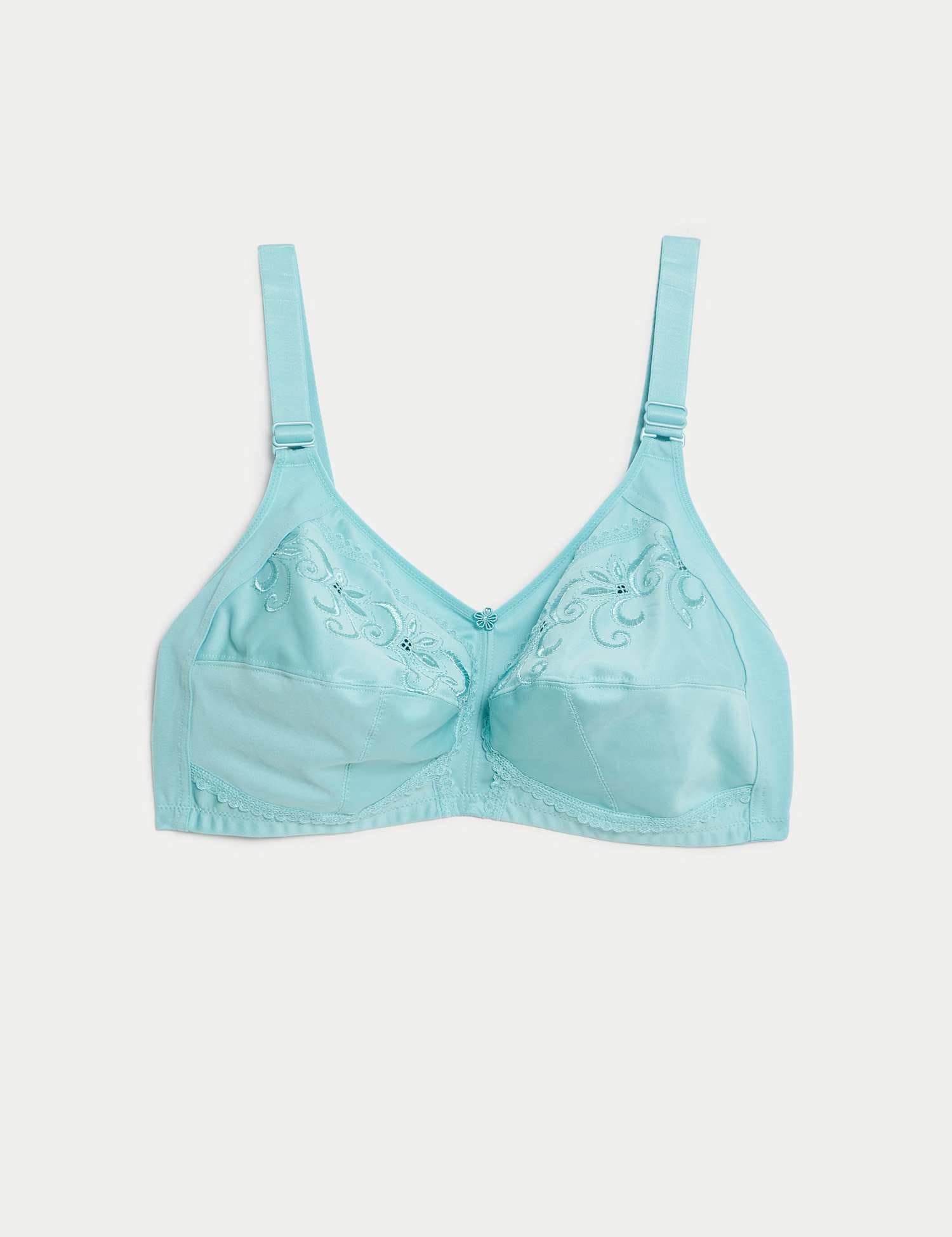 Marks & Spencer M&S Embroidered Non Wired Total Support Bra Turquoise
