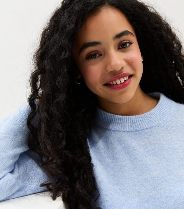 New Look Girls' Light Blue Crew Neck Jumper New Look - 2