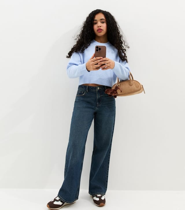 New Look Girls' Light Blue Crew Neck Jumper New Look - 3