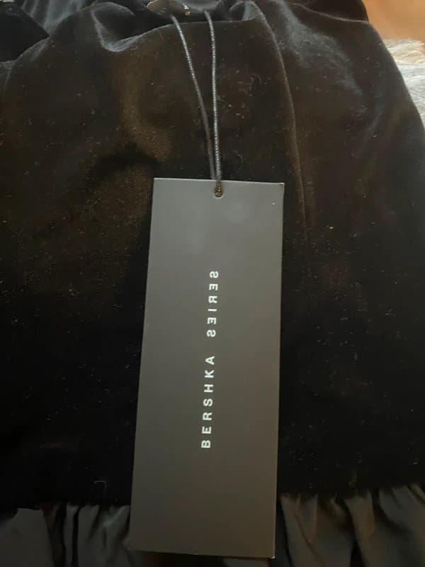 Bershka trendy black bubble skirt bandeau dress