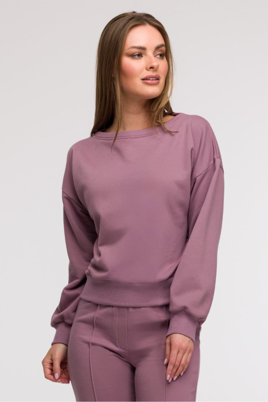 Love Lace Love Lace Women's Polish Wrap Open Back Oversized Blouse in Violet