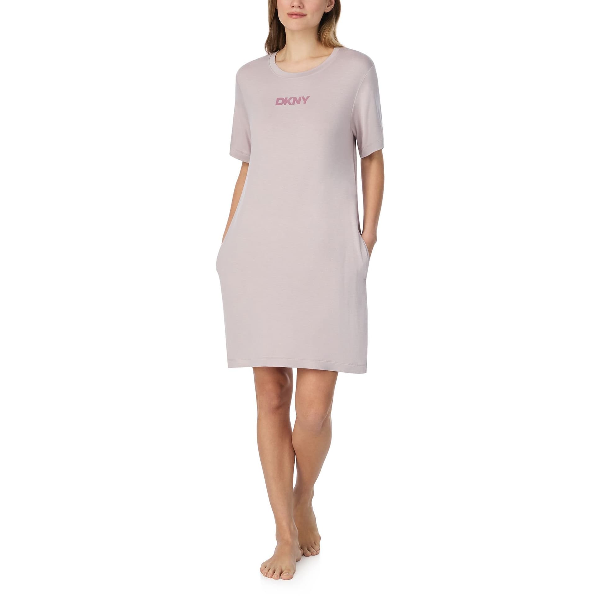 DKNY DKNY Dusty Pink Relaxed-Fit Sleepshirt