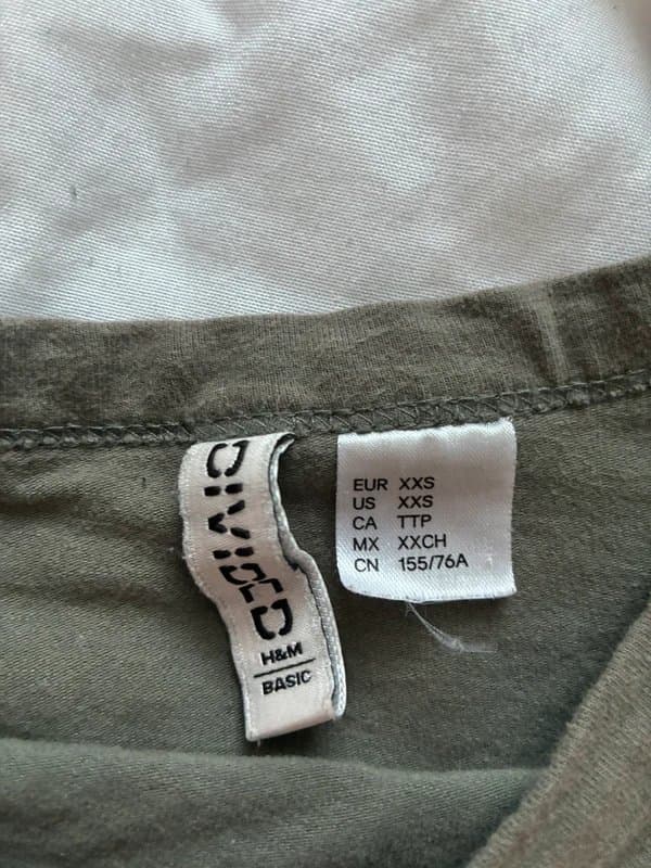 Divided H&M Divided Basic Khaki Green Cropped Cami Vest Top XXS Y2K Summer
