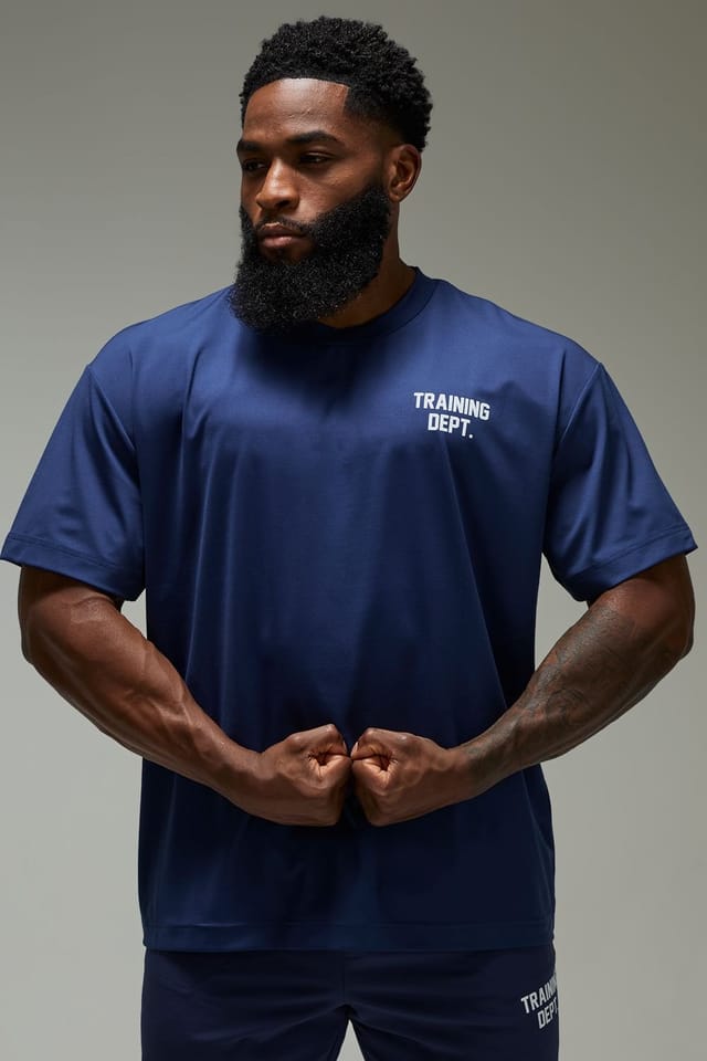 Training Dept. Training Dept. Men's Training Dept Performance Oversized T-shirt in Navy - 3