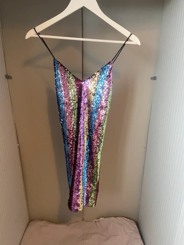 ASOS Rainbow sequins festival dress