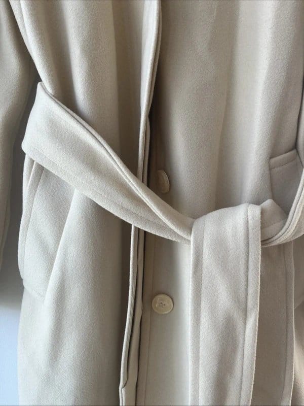 New look - belted coat - size 14 - yellow