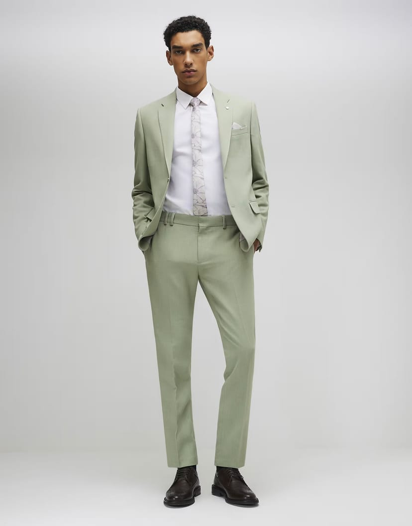 ASOS River Island Skinny fit tailored suit trousers in green - 1