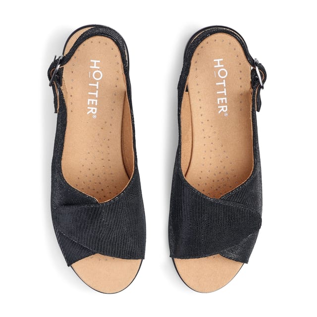 Hotter Hotter Women's Wide Fit 'Olivia' Sandals in Black - 3