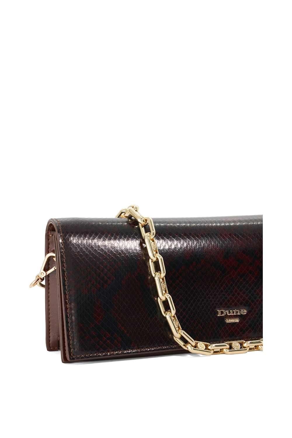 Dune London Dune London Women's 'Bemuse' Leather Clutch in Brown - 4