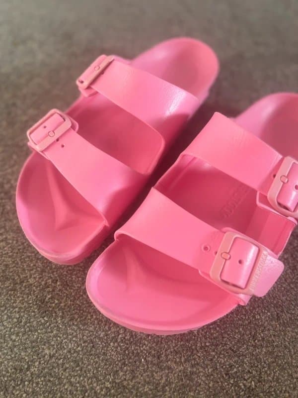 Birkenstock Birkenstock pink double buckle Eva sandals slider holiday festival 7/40 same day post
