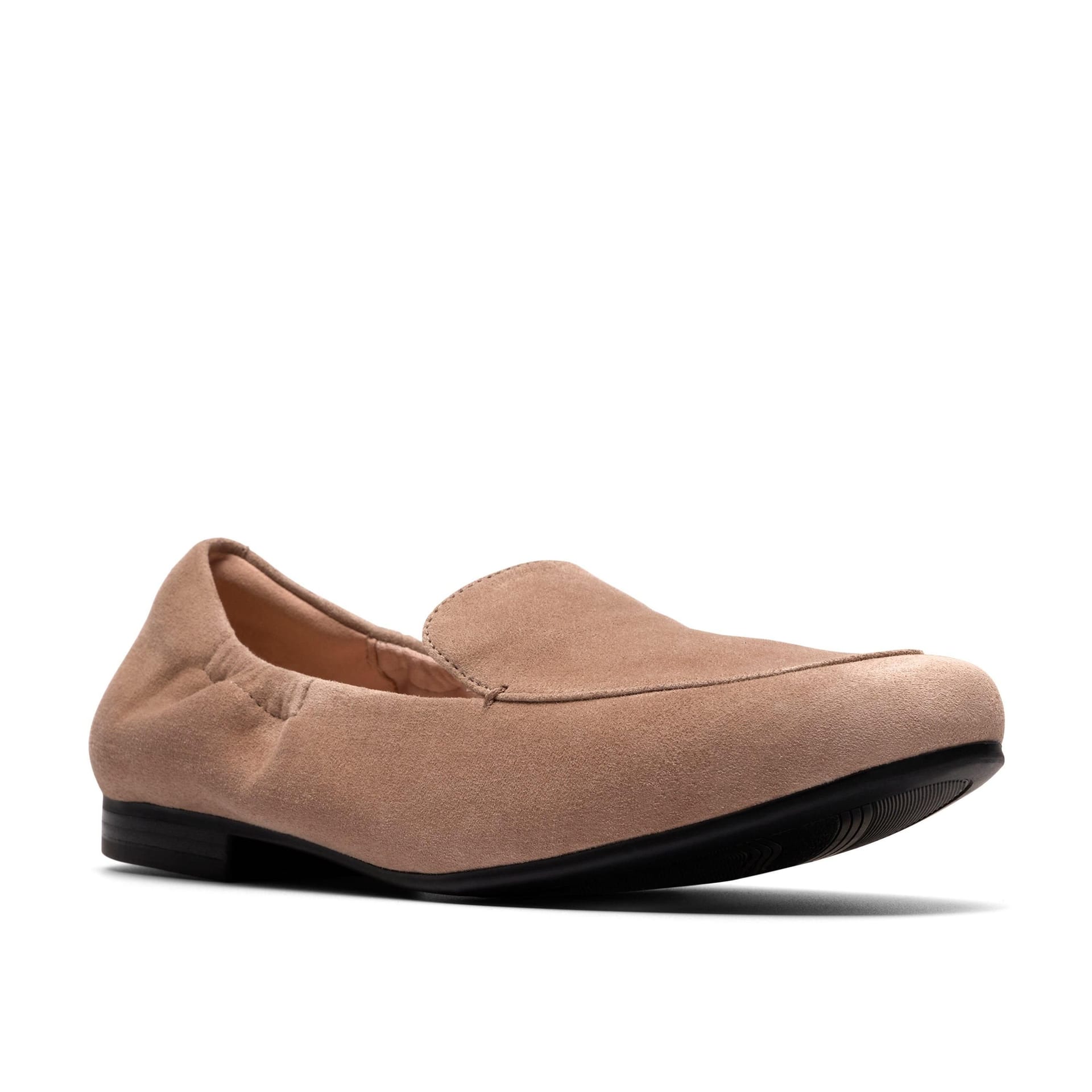 Clarks Clarks Women's Tamna Pure Mushroom Suede Loafers, Slip Ons in Light Tan - 4