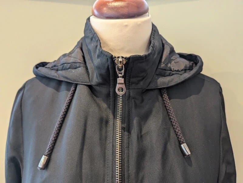 Sparkle & Fade Sparkle & Fade Black Hooded Jacket Coat Parka Style Size S