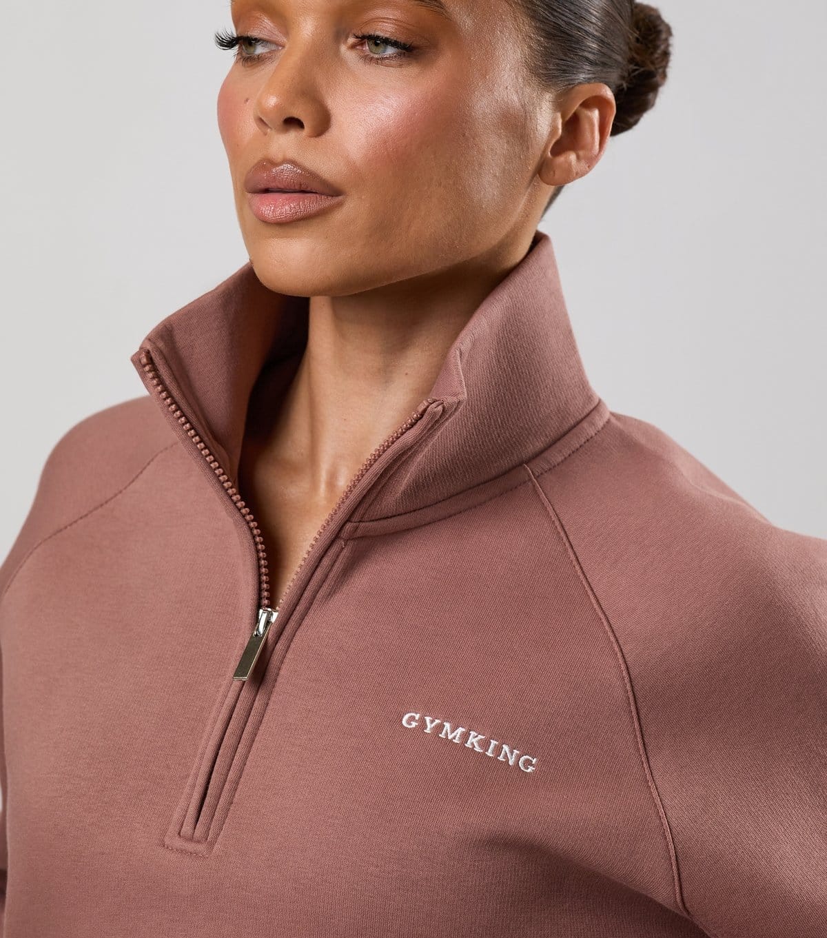 Gym King Women's Orange 365 Raglan Sleeve Funnel Neck Sweatshirt Gym King New Look - 4