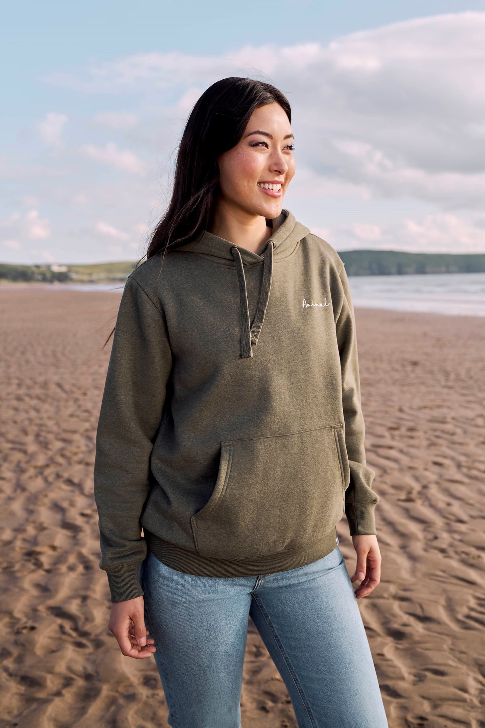 Animal Animal Women's Maya Hoodie Sweatshirt in Light Khaki