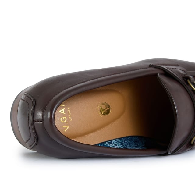 V.GAN V.GAN Men's Cappuccino Loafer Shoes in Brown - 3