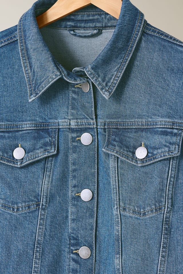 Evans Evans Women's Premium Denim Jacket in Blue - 3