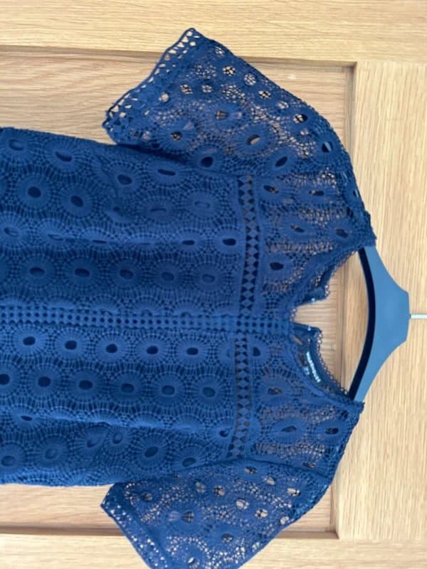 Warehouse Lace Warehouse blue aline dress