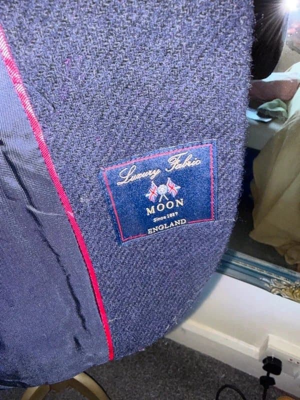 Crew Clothing Company Crew Clothing navy tweed blazer – Moon wool – size 18
