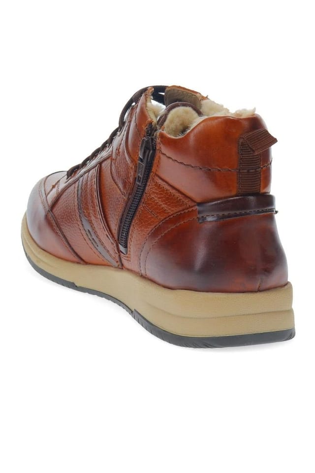 Pavers Pavers Men's Lace-Up Leather Ankle Boots in Brown - 3