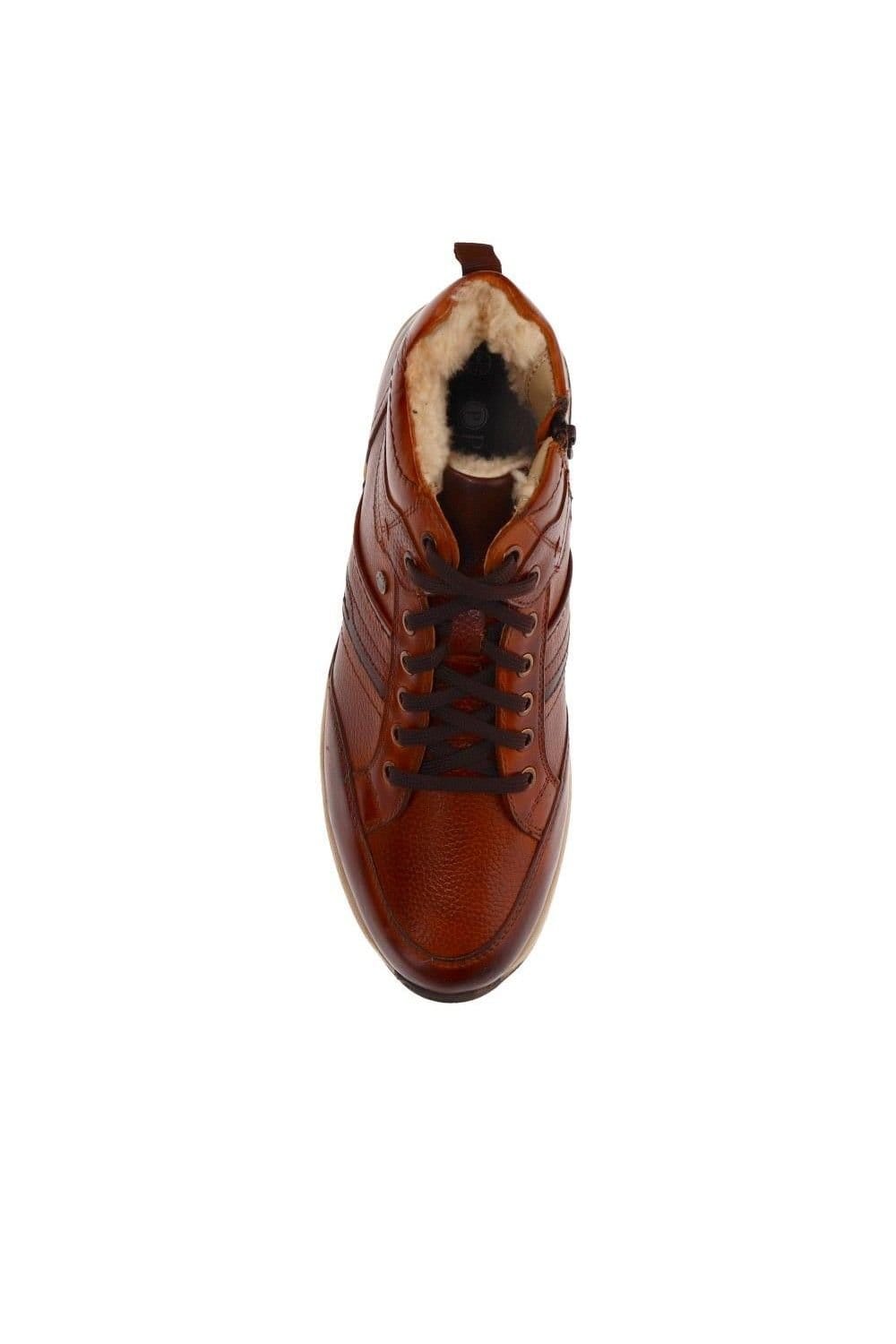 Pavers Pavers Men's Lace-Up Leather Ankle Boots in Brown - 4