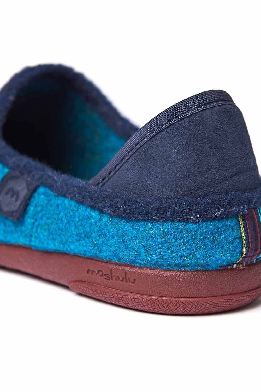 Moshulu Moshulu Men's 'Matmi' Felt Slippers in Turquoise - 3