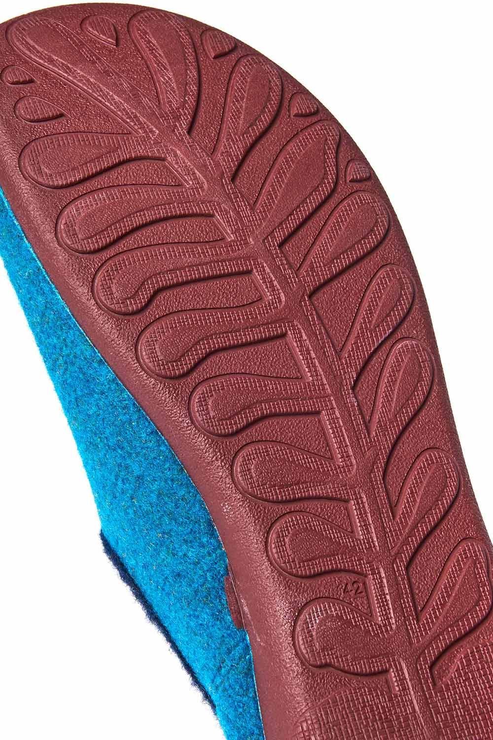 Moshulu Moshulu Men's 'Matmi' Felt Slippers in Turquoise - 4