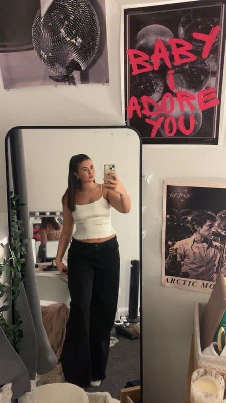 Bershka Bershka wide leg baggy jeans