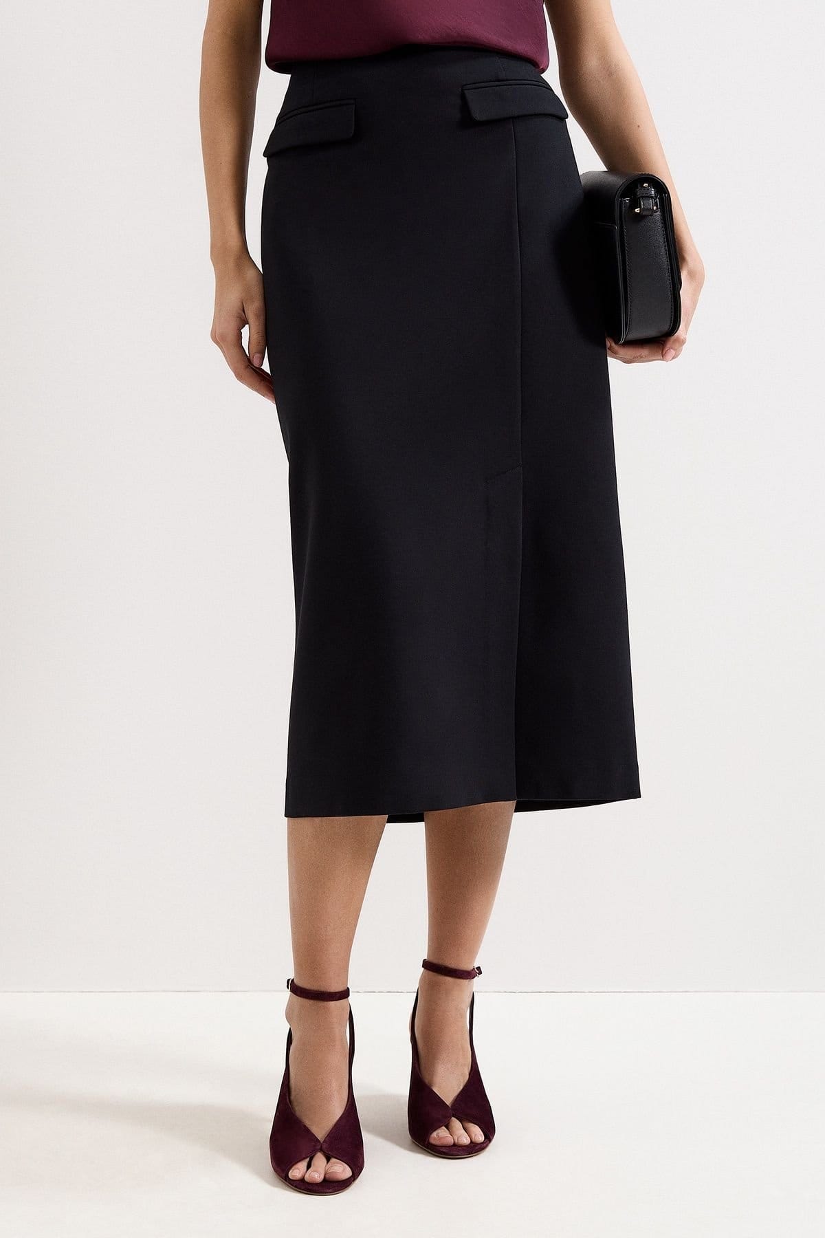 Phase Eight Women's Phoebe Ponte Skirt in Black