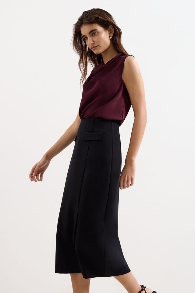 Phase Eight Phase Eight Women's Phoebe Ponte Skirt in Black - 2