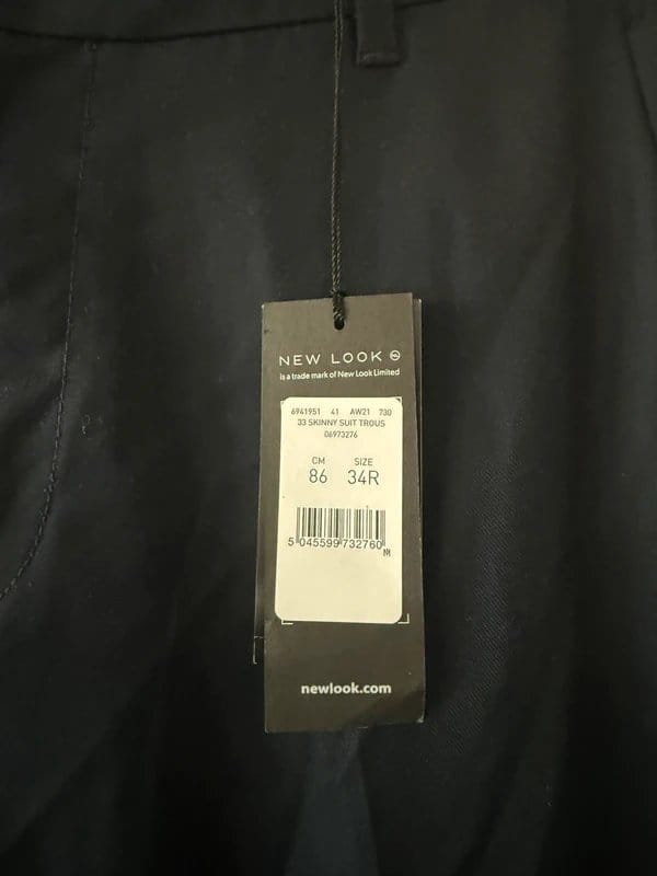 New Look Navy Men's Regular Fit Trousers