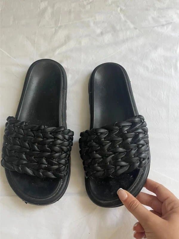 ASOS ASOS braided black sandals summer holiday casual everyday UK 6