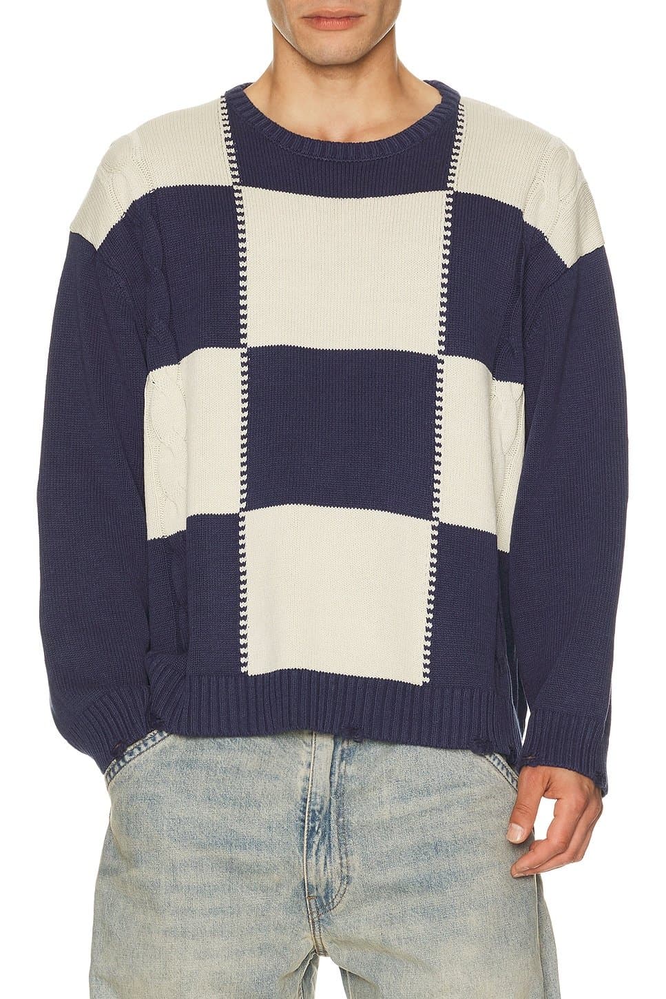 revolve Checkered Fisherman Sweater
