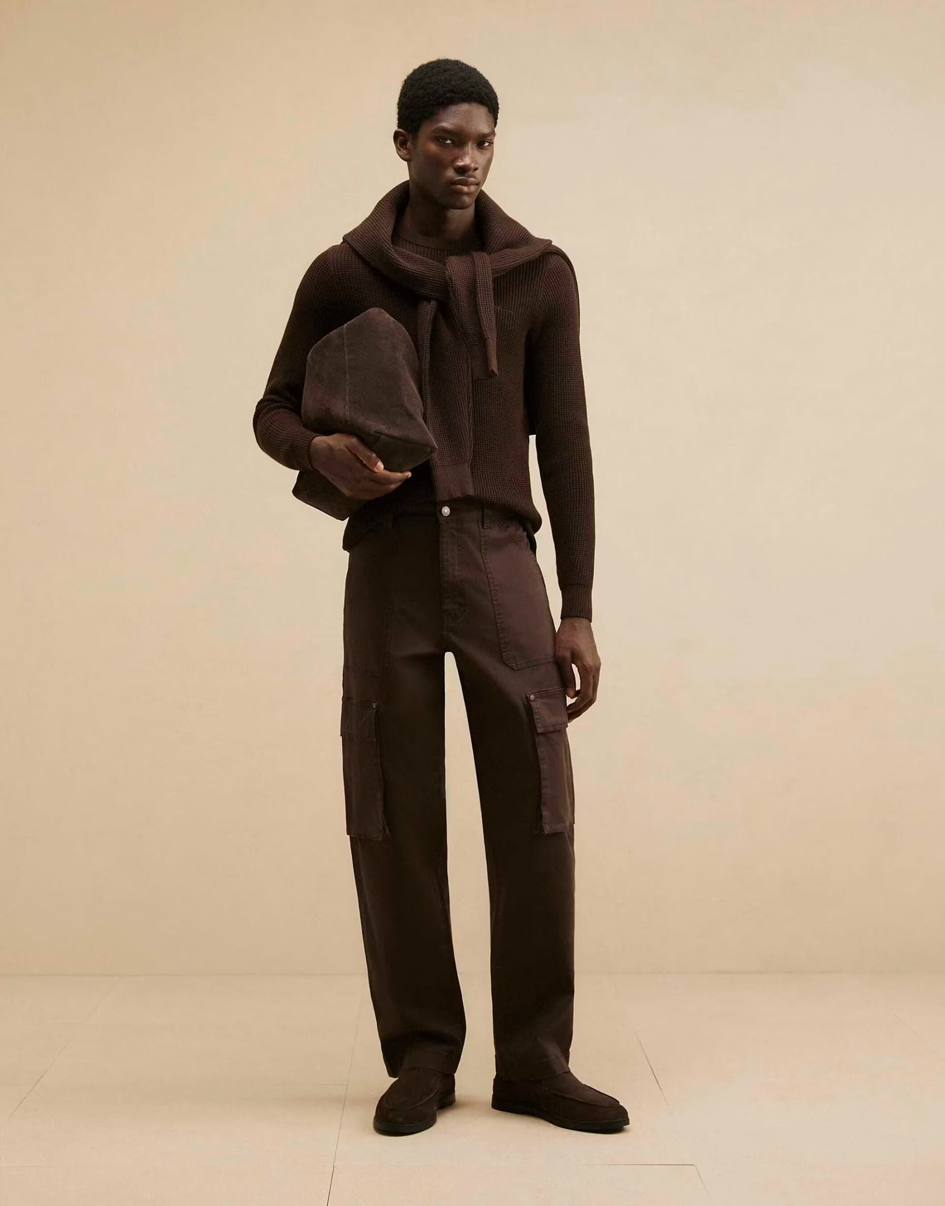 ASOS River Island Loose fit cargo trousers in brown