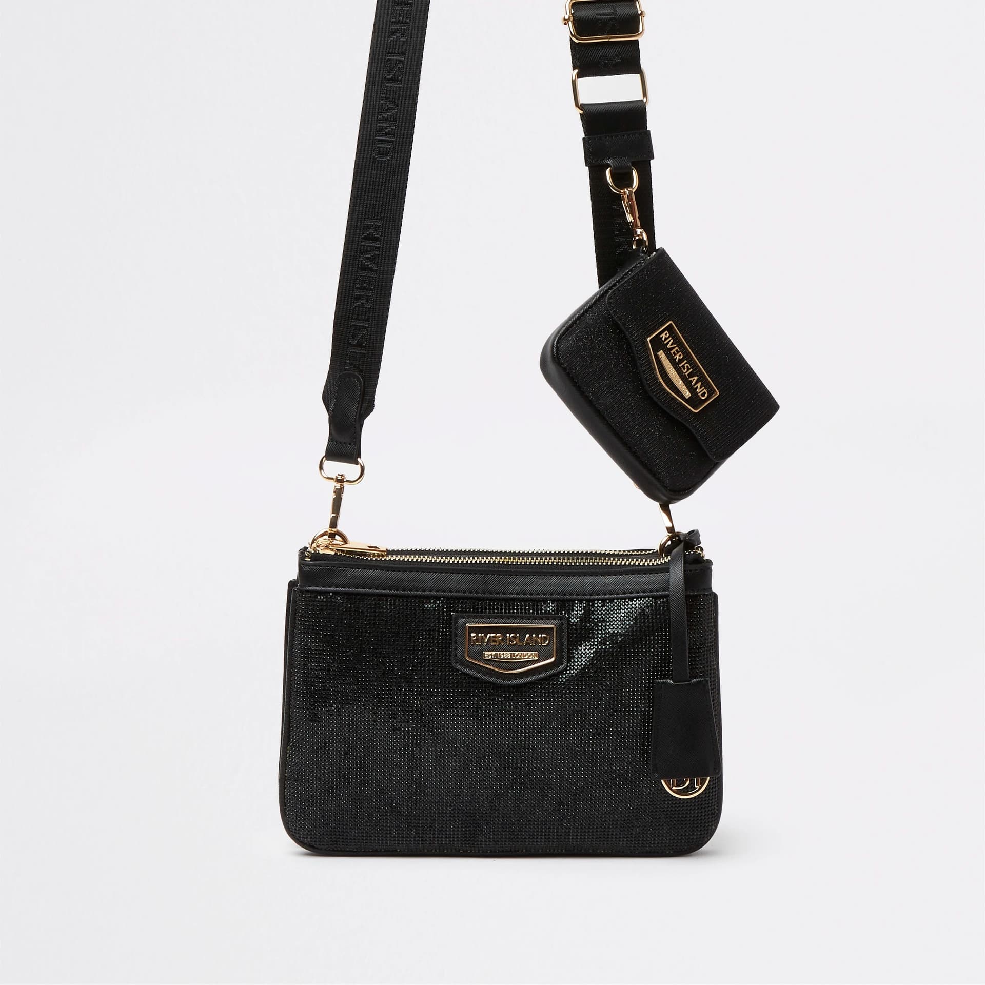 River Island River Island Womens Black Cross Body Bag