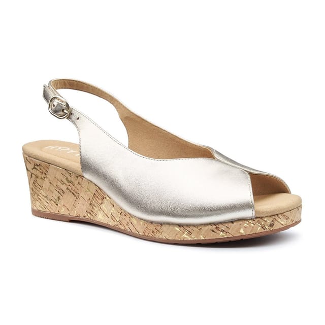 Hotter Hotter Women's 'Atlantic' Wedge Sandals in Metallic Gold - 2