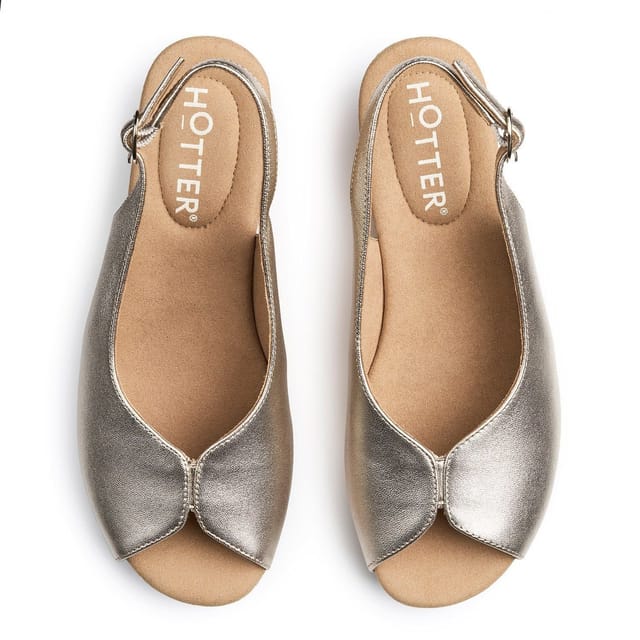 Hotter Hotter Women's 'Atlantic' Wedge Sandals in Metallic Gold - 3