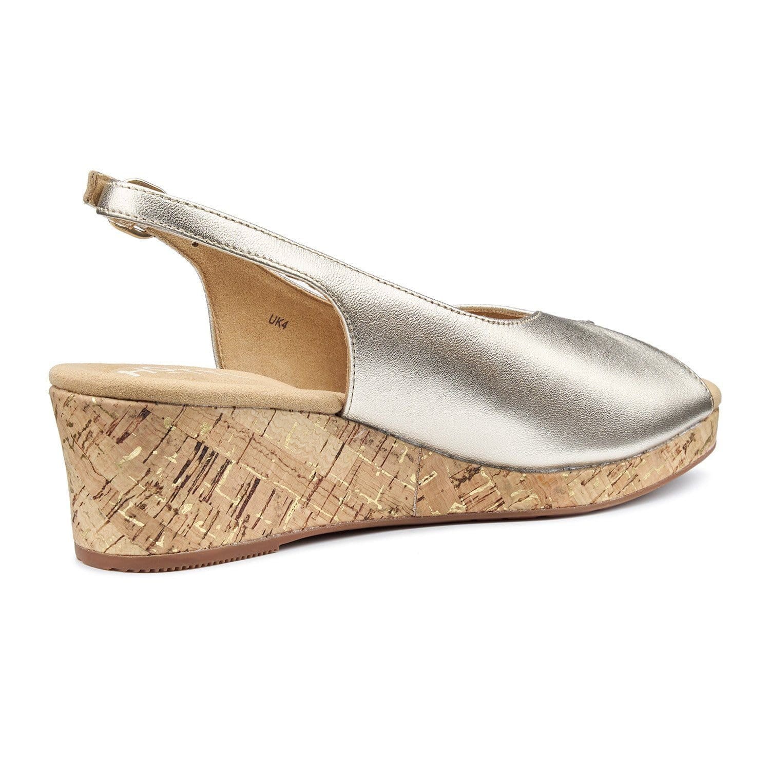 Hotter Hotter Women's 'Atlantic' Wedge Sandals in Metallic Gold - 4