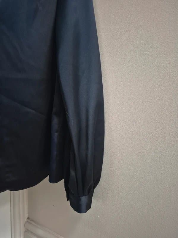 Topshop Silky satin navy blouse from Topshop