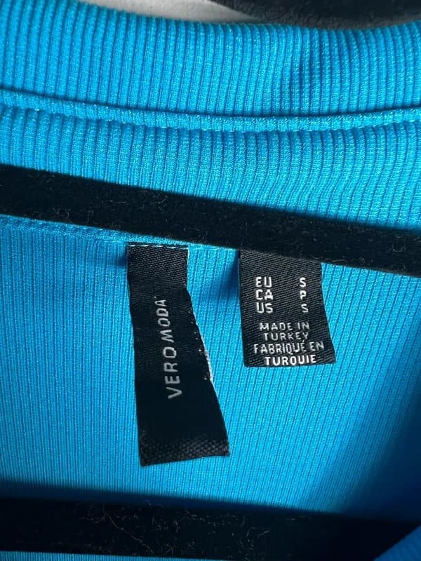 Bershka Bershka blue ruched long sleeved dress