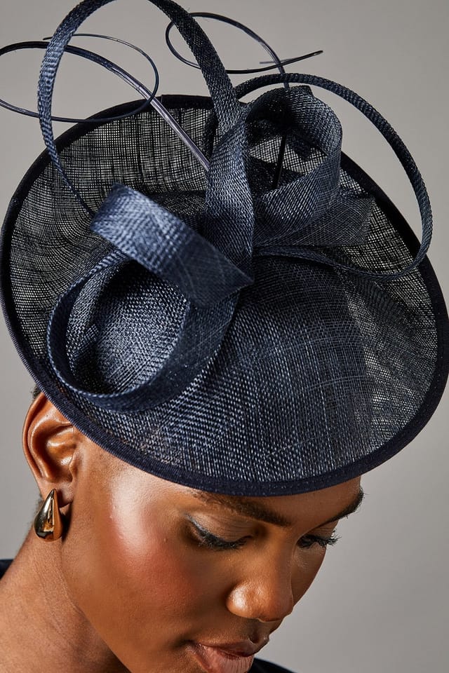 Coast Coast Women's Side Facing Structured Fascinator in Navy - 3