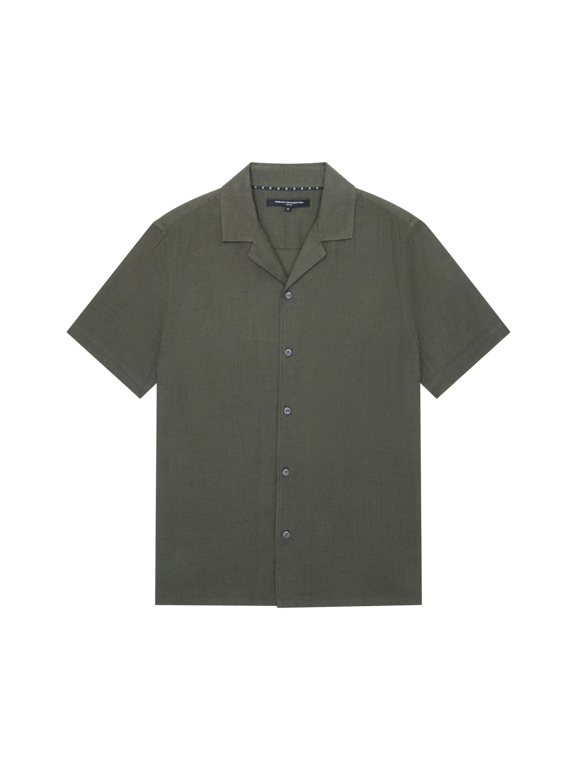 French Connection Khaki Green Matty Weave Shirt