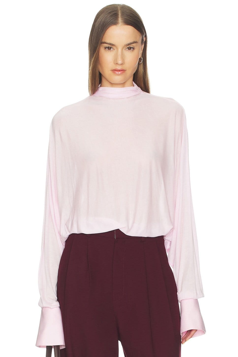 Revolve Petal Pink Silk Bodysuit