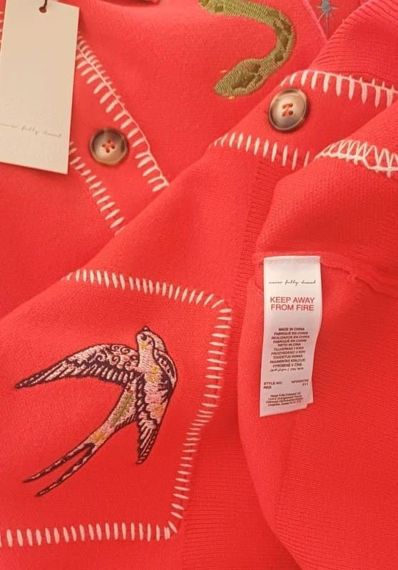 Never Fully Dressed Never Fully Dressed Red Mystical Embroidered Cardigan RRP £129 - size XL/18
