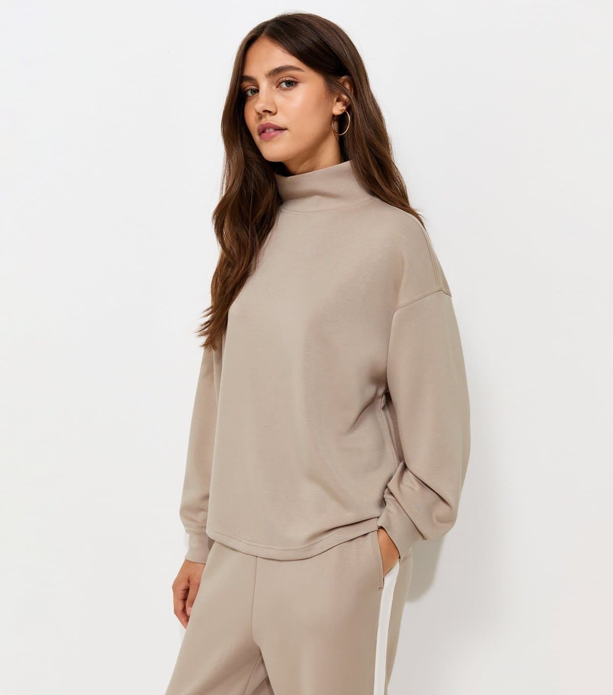 New Look Women's Premium Stone Funnel Neck Sweatshirt New Look