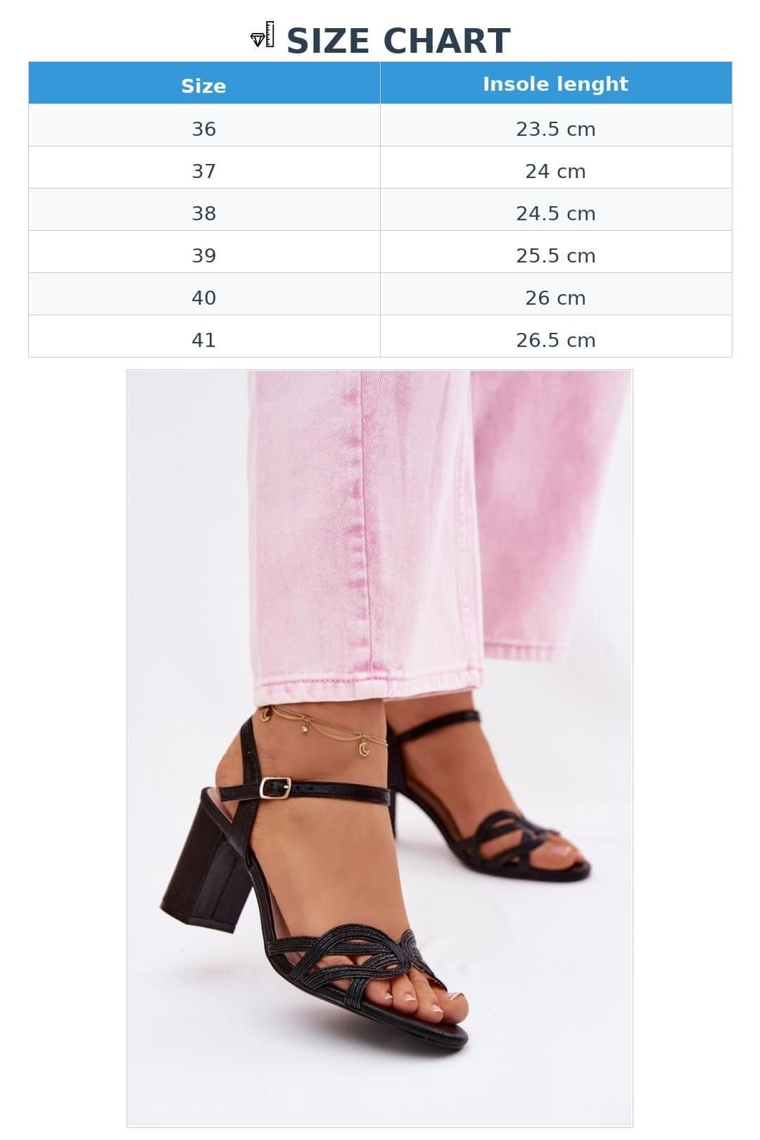 Love Lace Love Lace Women's Shiny High Heel Evening Sandals with Stable Buckle Closure in Black - 4