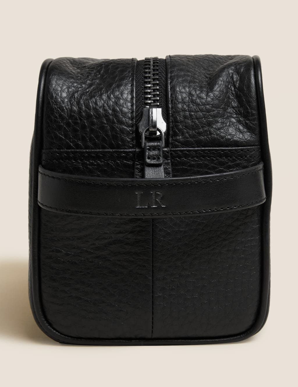 Marks & Spencer M&S Personalised Leather Washbag Black