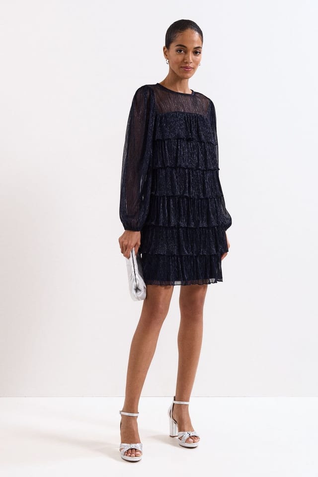 Phase Eight Phase Eight Women's Nika Shimmer Dress in Dark Indigo - 3