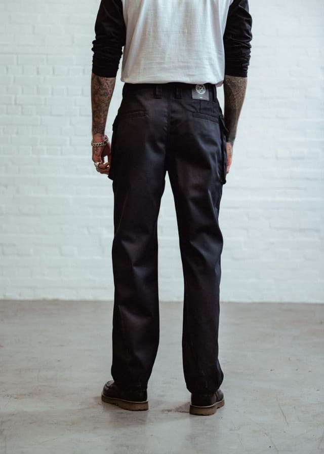 Chet Rock Chet Rock Men's Orbinson Loose Fit Utility Trousers Black Twill - 2