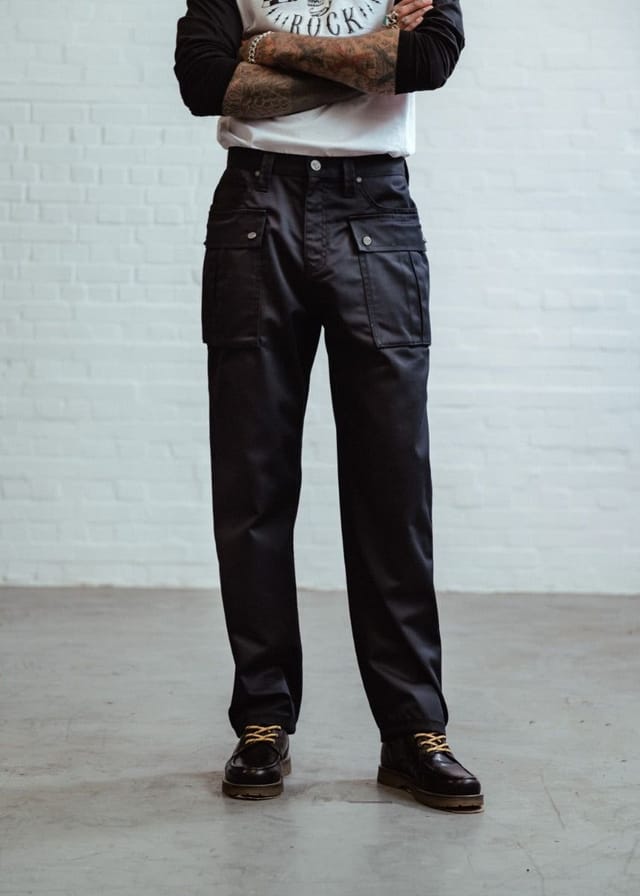Chet Rock Chet Rock Men's Orbinson Loose Fit Utility Trousers Black Twill - 3