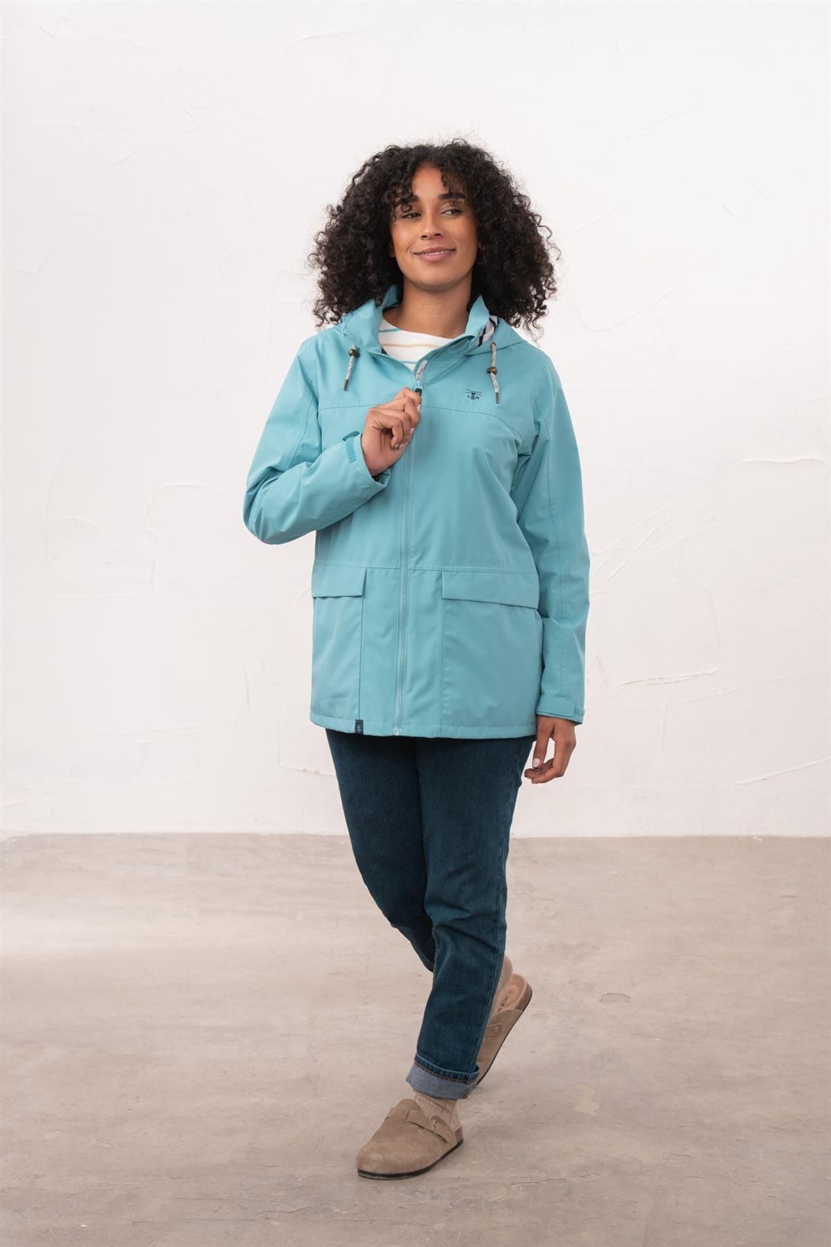 Lighthouse Clothing Lighthouse Clothing Women's Beachcomber Waterproof Jacket Spring Sumer Outdoor Coat in Baby Blue - 3